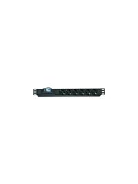 LANDE 19"1U PDU 6LI ALUMİNYUM SİGORTALI GRUP PRİZ MAX.400W 